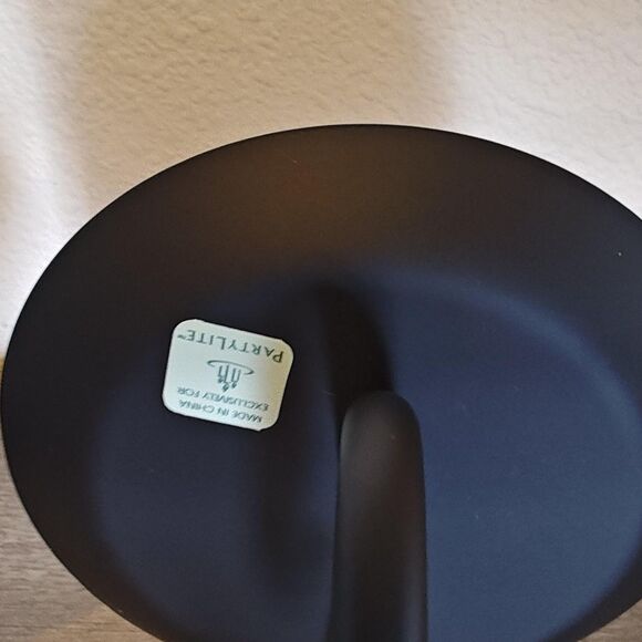 PartyLite Hearthside Wall Sconces Pair Black Metal Candle Holders P7776 Scroll - Picture 5 of 12